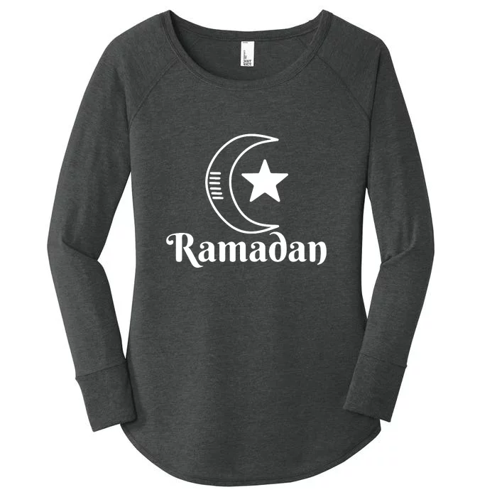 Islamic Ramadan Kareem Moon Muslims Gift Women's Perfect Tri Tunic Long Sleeve Shirt