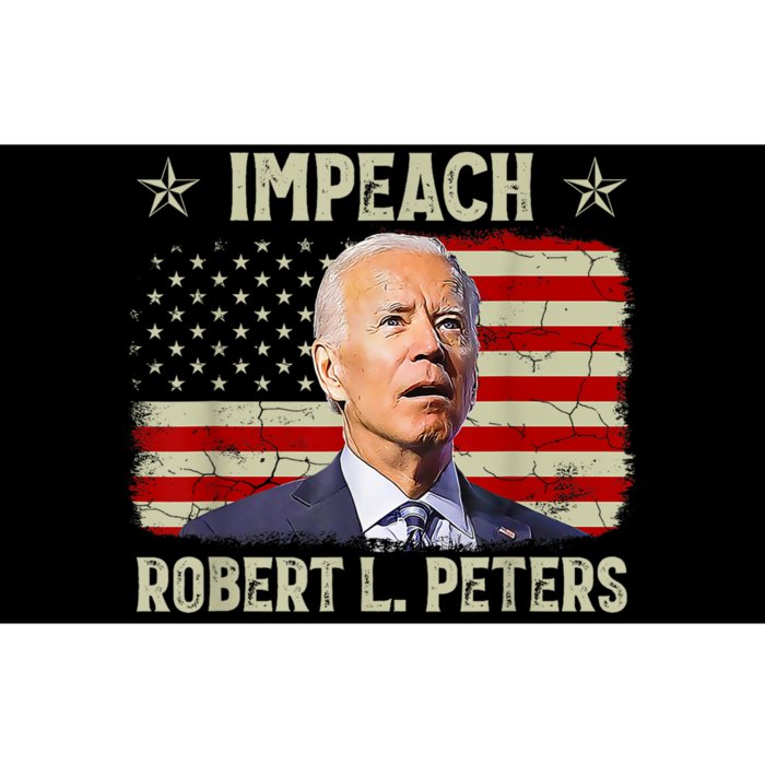 Impeach Robert L Peters Anti Joe Biden Vintage American Flag Bumper Sticker