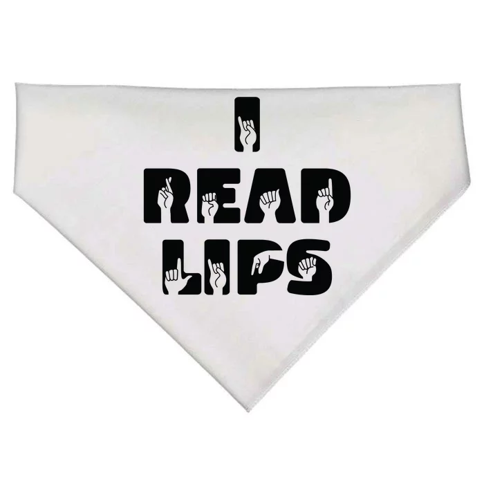 I Read Lips Sign Language Awareness USA-Made Doggie Bandana