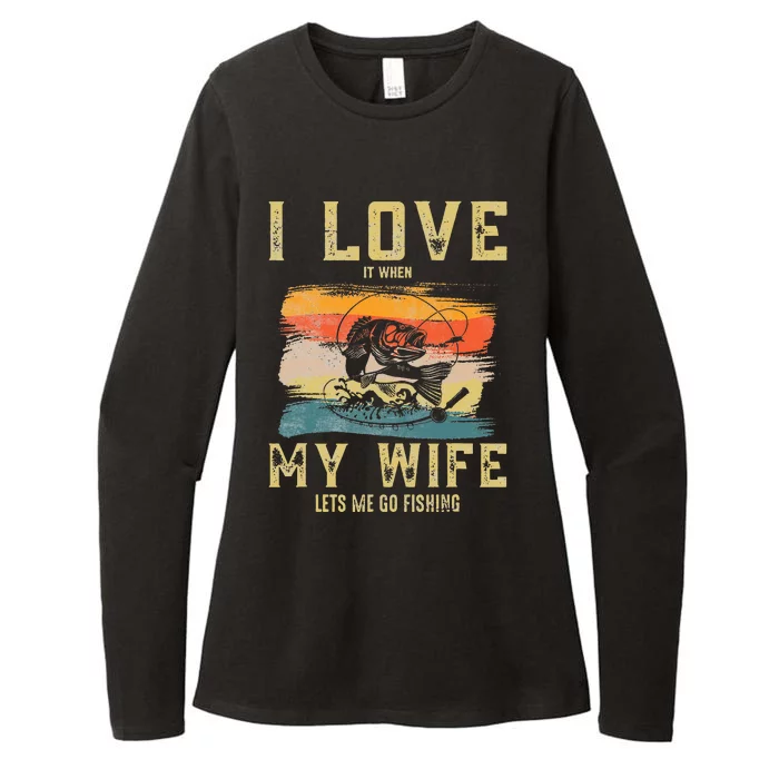 I Really Love It When My Wife Lets Me Go Fishing fisherman Womens CVC Long Sleeve Shirt