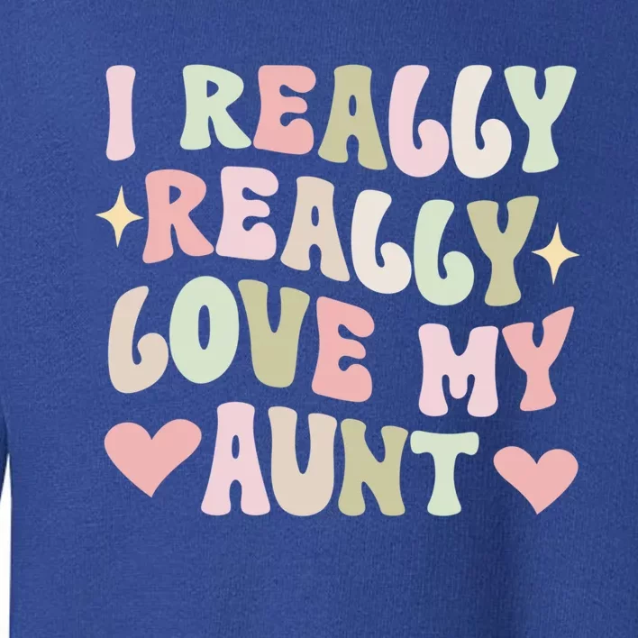 I Really Love My Aunt From Aunt To Niece Gift Toddler Sweatshirt