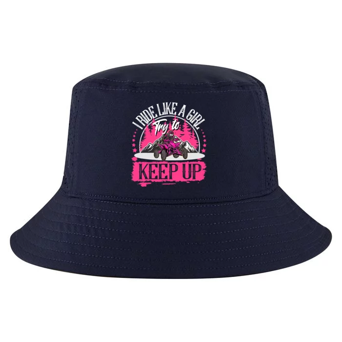 I Ride Like A Girl Try To Keep Up I Quad ATV Offroad Wo Cool Comfort Performance Bucket Hat