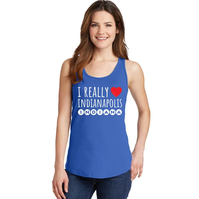 I Really Love (Heart) Indianapolis Indiana Gift Ladies Essential Tank