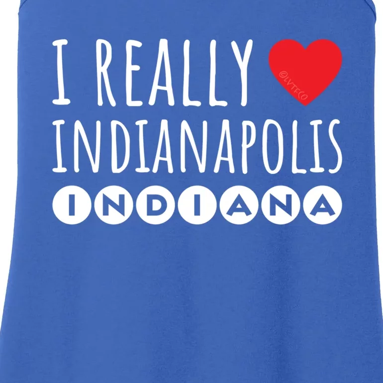 I Really Love (Heart) Indianapolis Indiana Gift Ladies Essential Tank