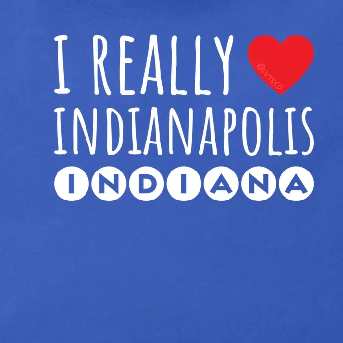 I Really Love (Heart) Indianapolis Indiana Gift Zip Tote Bag