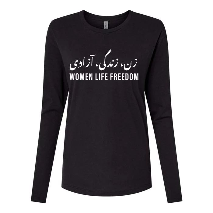 Iran Revolution Life Freedom Right Free Gift Womens Cotton Relaxed Long Sleeve T-Shirt