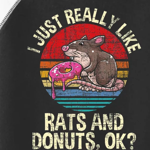 I Really Like Rats & Donuts Rat Whisperer Rodent Lover Toddler Fine Jersey T-Shirt