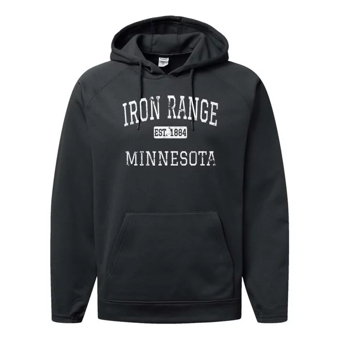 Iron Range Minnesota MN Vintage Performance Fleece Hoodie