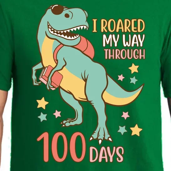 I Roared My Way Through 100 Days Dinosaur Pajama Set