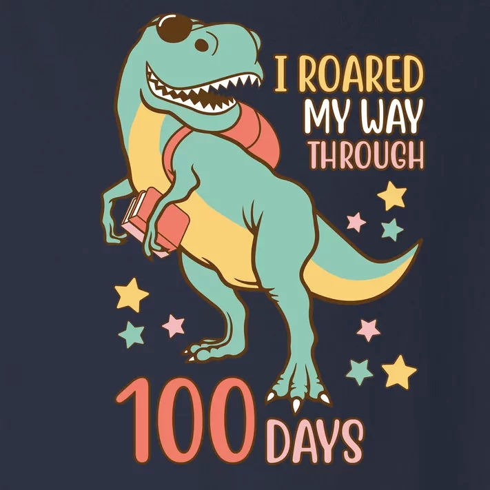 I Roared My Way Through 100 Days Dinosaur Toddler Long Sleeve Shirt