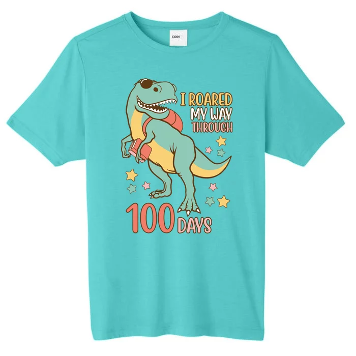 I Roared My Way Through 100 Days Dinosaur ChromaSoft Performance T-Shirt