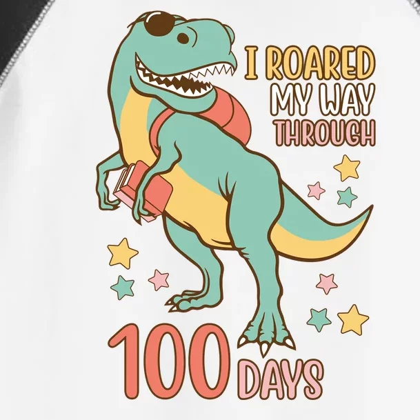 I Roared My Way Through 100 Days Dinosaur Toddler Fine Jersey T-Shirt