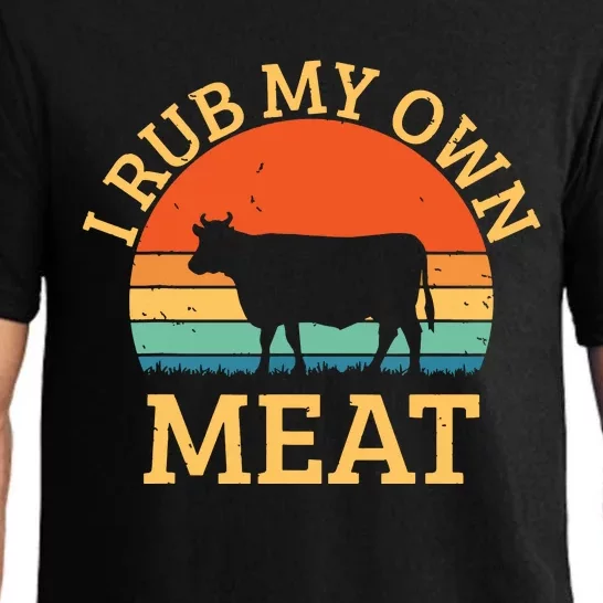 I Rub My Own Meat Funny Cooking BBQ Chef Pajama Set