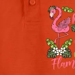 Im Retired My Job Is To Collect Flamingos Retired Grandma Meaningful Gift Dry Zone Grid Performance Polo