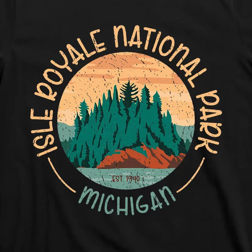 Isle Royale Michigan National Park Moose Sillhouete T-Shirt