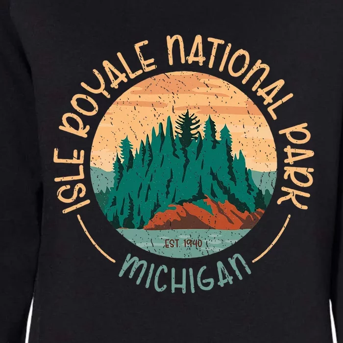 Isle Royale Michigan National Park Moose Sillhouete Womens California Wash Sweatshirt