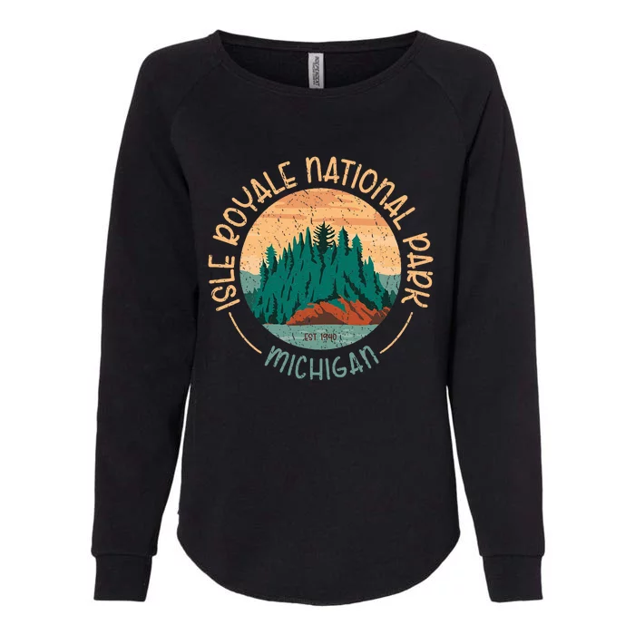 Isle Royale Michigan National Park Moose Sillhouete Womens California Wash Sweatshirt