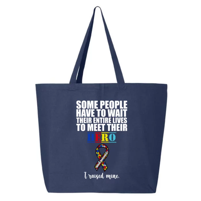 I Raised My Hero Autism Awareness Quote 25L Jumbo Tote