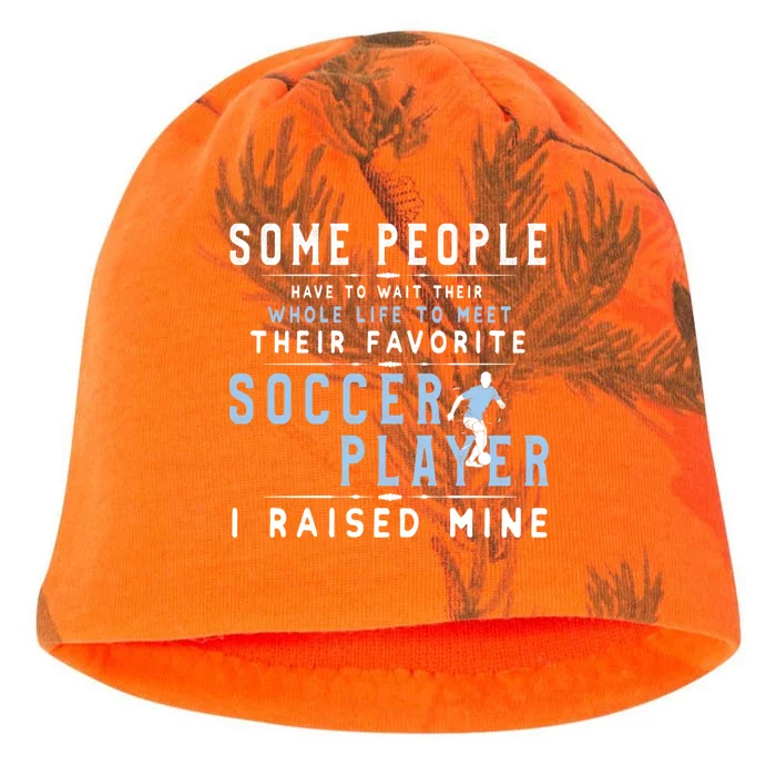 I Raised My Favorite Soccer Player Gift Proud Dad And Mom Gift Cool Gift Kati - Camo Knit Beanie