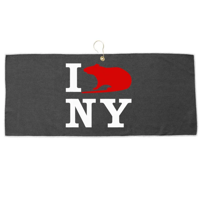 I Rat NY I Love Rats Funny New York Large Microfiber Waffle Golf Towel