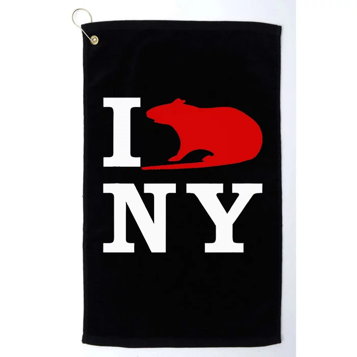 I Rat NY I Love Rats Funny New York Platinum Collection Golf Towel