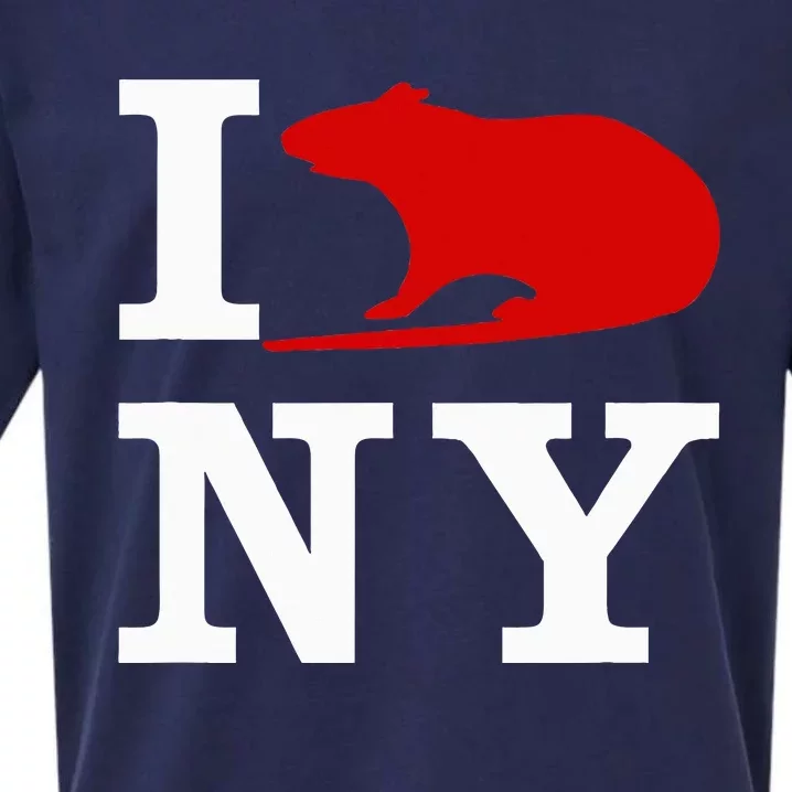 I Rat NY I Love Rats Funny New York Sueded Cloud Jersey T-Shirt