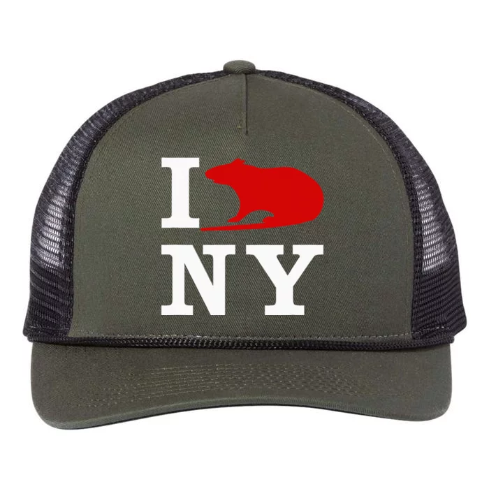 I Rat NY I Love Rats New York Retro Rope Trucker Hat Cap