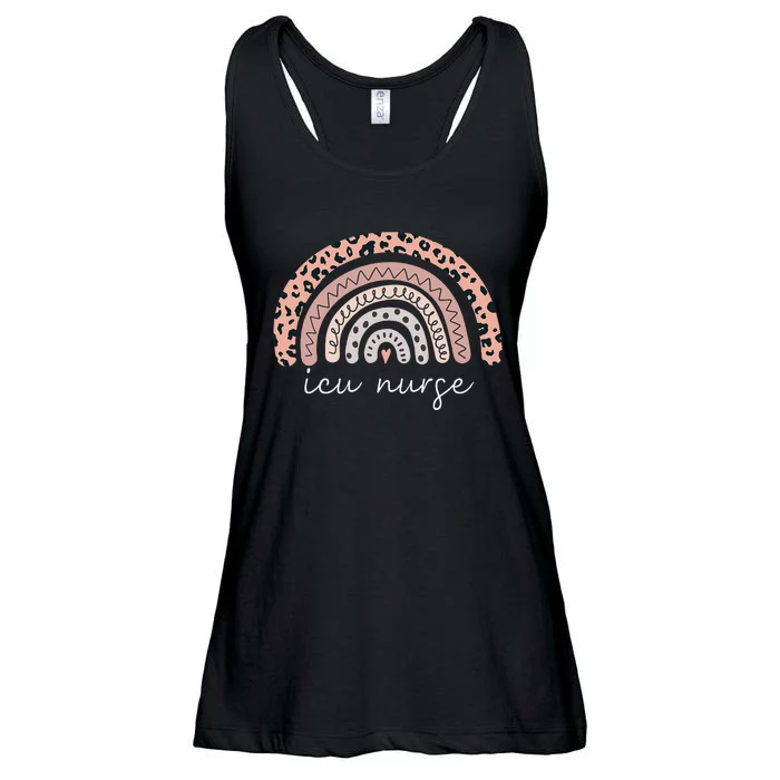 ICU Registered Nurse Intensive Care Unit RN Rainbow Nursing Ladies Essential Flowy Tank