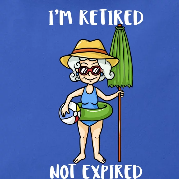 Im Retired Not Expired Retired Grandma Beach Vacation Gift Zip Tote Bag