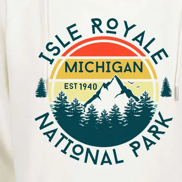 Isle Royale National Park Michigan Nature Hiking Womens Funnel Neck Pullover Hood