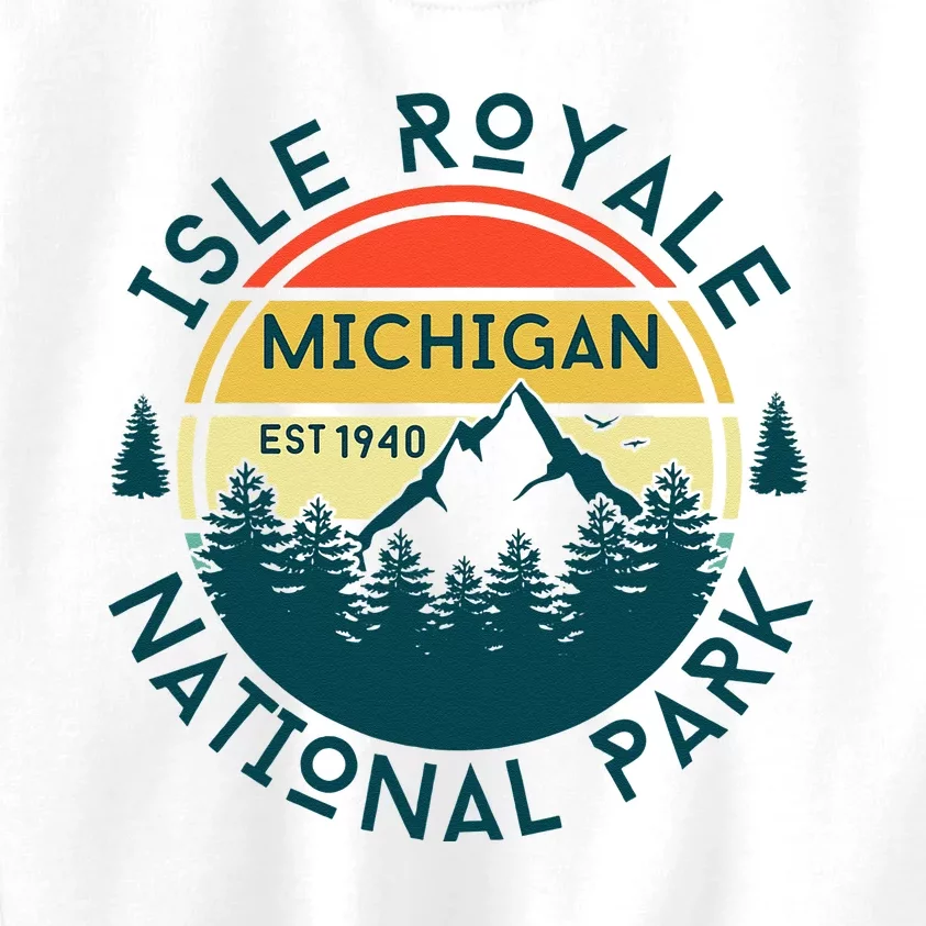 Isle Royale National Park Michigan Nature Hiking Kids Sweatshirt