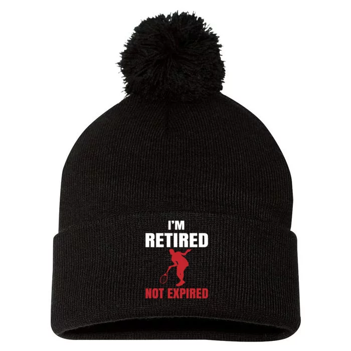 I'm Retired Not Expired Pom Pom 12in Knit Beanie