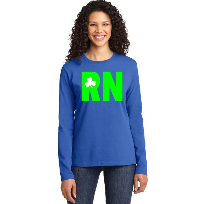 Irish Registered Nurse Saint Patricks Day Nurses Gift Ladies Long Sleeve Shirt