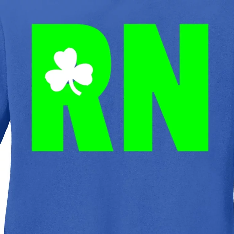 Irish Registered Nurse Saint Patricks Day Nurses Gift Ladies Long Sleeve Shirt