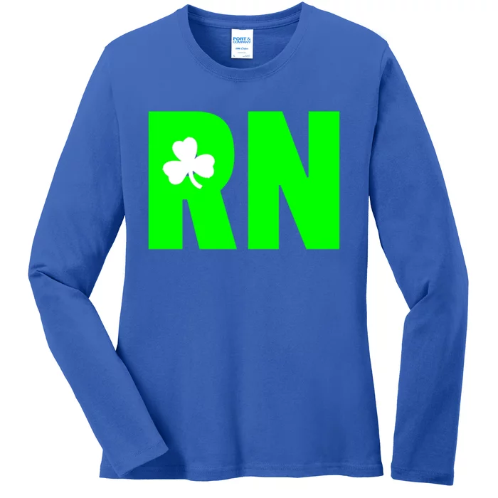 Irish Registered Nurse Saint Patricks Day Nurses Gift Ladies Long Sleeve Shirt