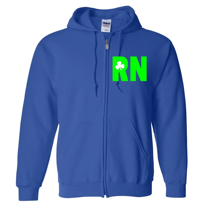 Irish Registered Nurse Saint Patricks Day Nurses Gift Full Zip Hoodie