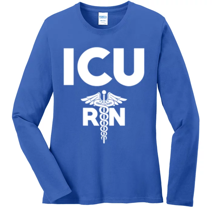 Icu Registered Nurse Intensive Care Unit Rn Staff Gift Ladies Long Sleeve Shirt