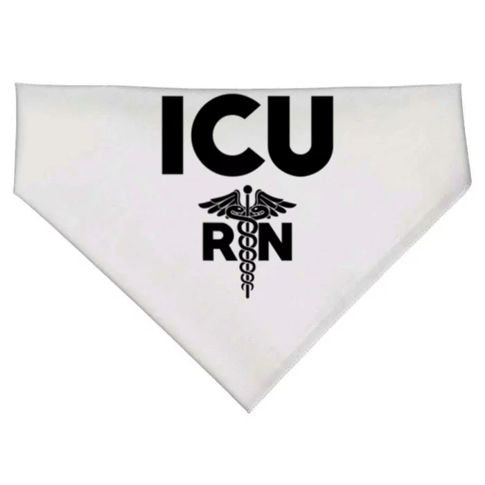 Icu Registered Nurse Intensive Care Unit Rn Staff Gift USA-Made Doggie Bandana