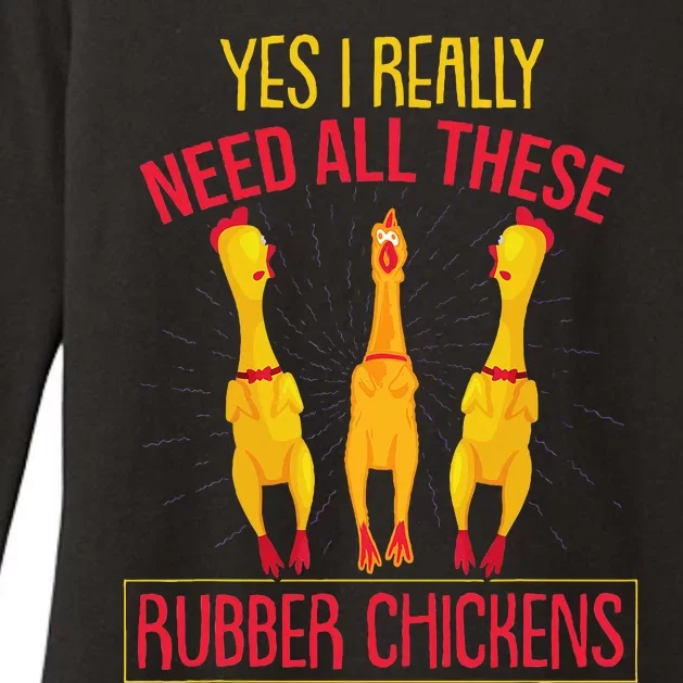 I Really Need All These Rubber Chickens Womens CVC Long Sleeve Shirt