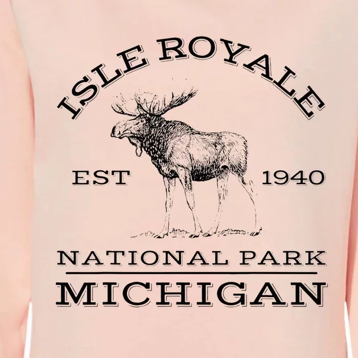 Isle Royale National Park Michigan Moose Hike Outdoors Womens California Wash Sweatshirt