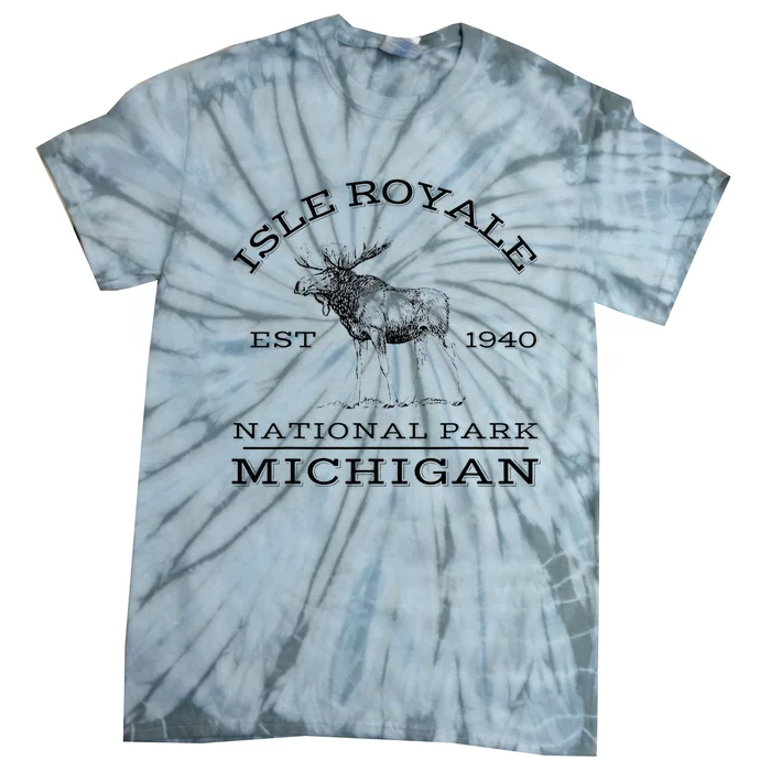 Isle Royale National Park Michigan Moose Hike Outdoors Tie-Dye T-Shirt