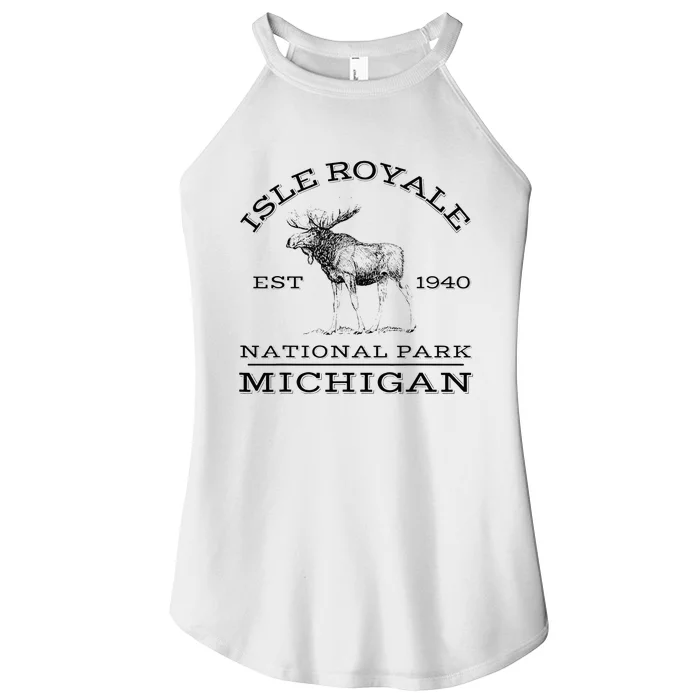 Isle Royale National Park Michigan Moose Hike Outdoors Women’s Perfect Tri Rocker Tank