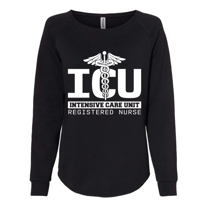 Icu Registered Nurse Intensive Care Unit Rn Staff Funny Gift Womens California Wash Sweatshirt