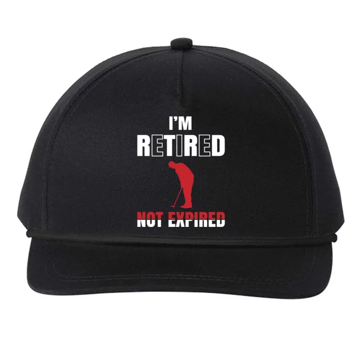 I'm Retired Not Expired Snapback Five-Panel Rope Hat