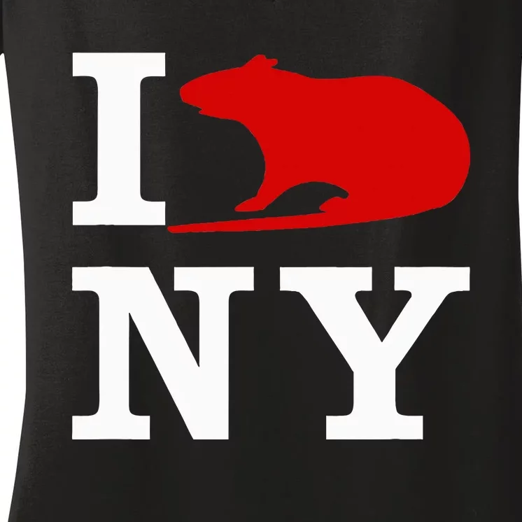 I Rat NY I Love Rats New York Women's V-Neck T-Shirt