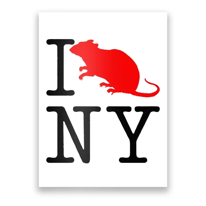 I Rat NY I Love Rats New York Funny Rats Lover Poster