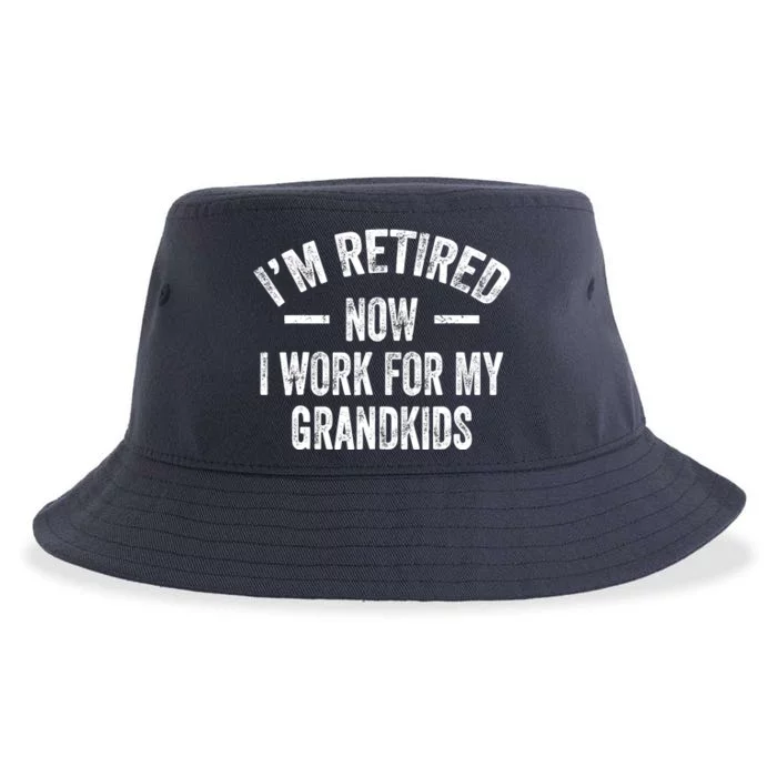 I’M Retired Now I Work For My Grand Sustainable Bucket Hat