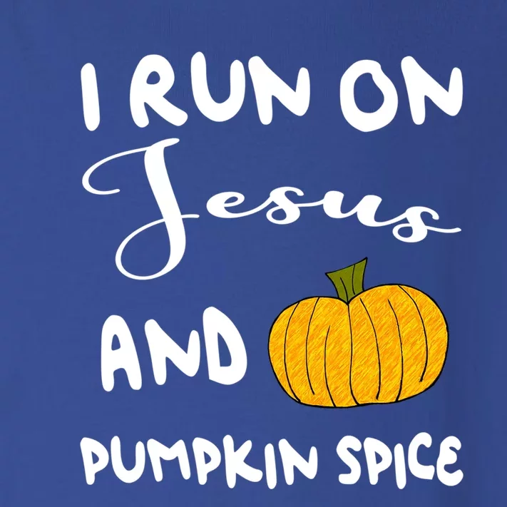 I Run On Jesus And Pumpkin Spice Gift Toddler Long Sleeve Shirt