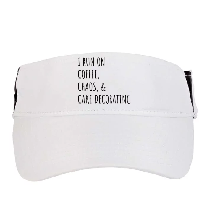 I Run On Coffee Cake Decorating Cute Cake Decorator Baking Adult Drive Performance Visor