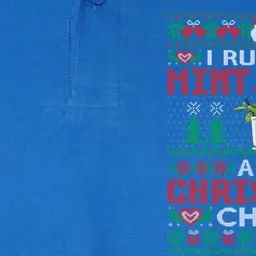 I Run On Mint Julep And Christmas Cheer Cocktail Xmas Gift Softstyle Adult Sport Polo